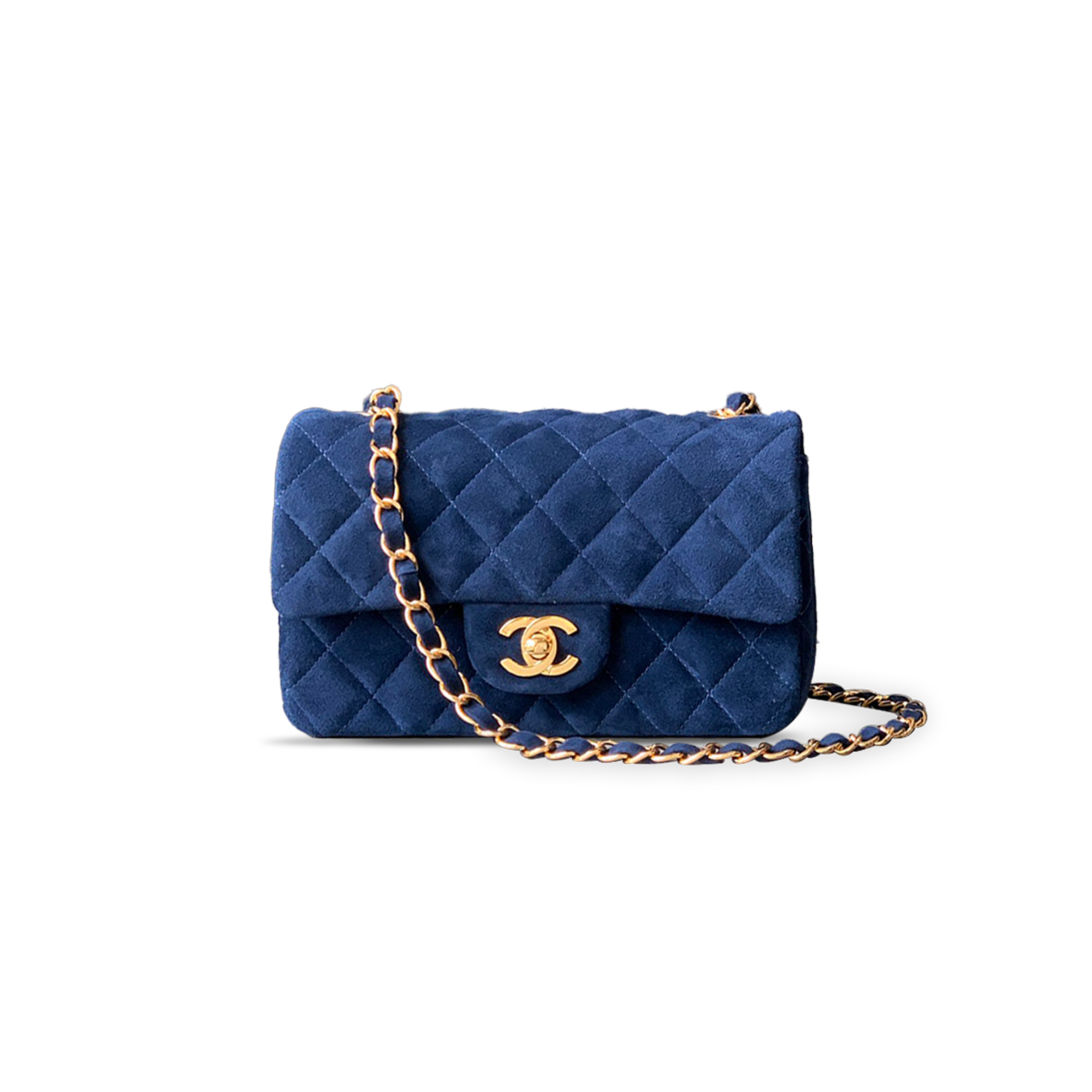 Ch*el suede small double flap shoulder bag 306491 (20*12*6cm)